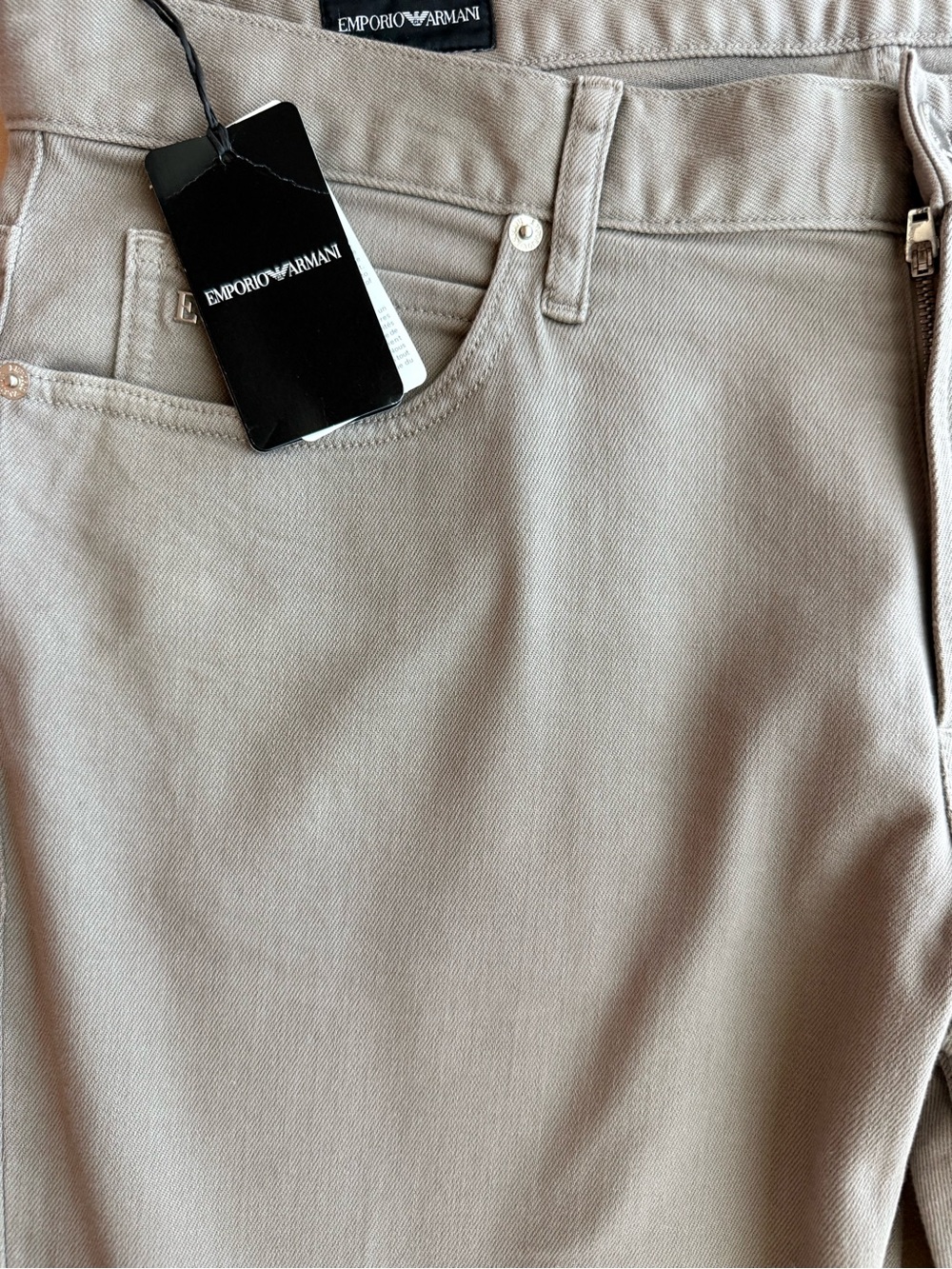 NWT Emporio Armani J15 Regular Fit Pants Taupe Gray Men’s Size 38 /Quiet Lux - Picture 8 of 9